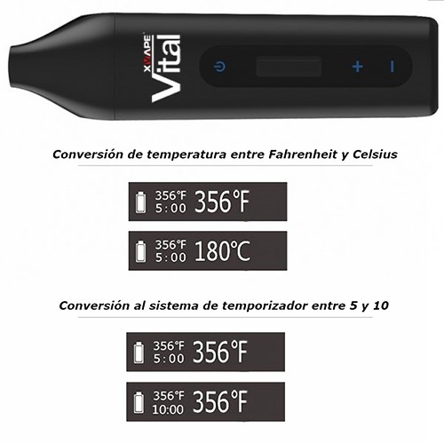 XMAX - VAPORIZADOR XMAX VITAL NEGRO